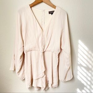 4SIENNA Creme Bell Sleeves Romper for Women